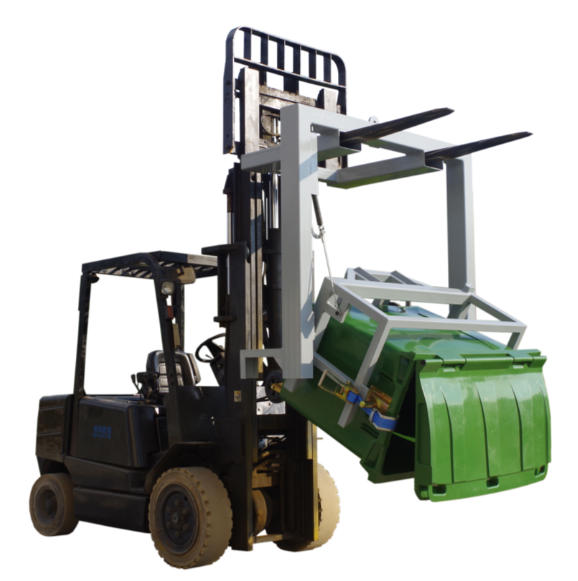 Heavy Duty Forklift Crane 660L & 1100L Capacity New Safe Transport & Emptying of Large Bins