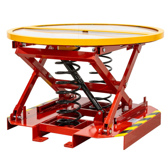 Hot Selling Galvanised Spring Pallet Elevator with Pallet Truck Base