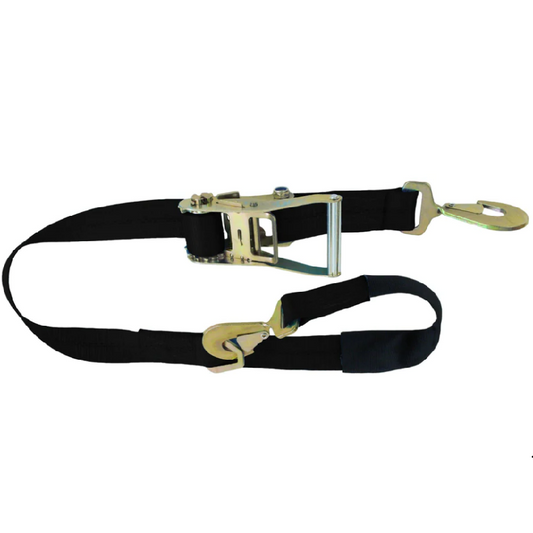 2-Inch 10ft 50mm Yellow Polyester Towing Strap Snap