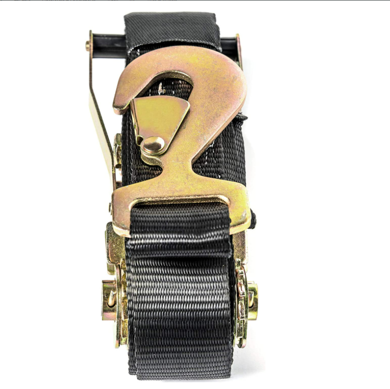 50MM 10FT Polyester Towing Strap Snap Hook Ratchet Strap for Car Wheel Axle Tire