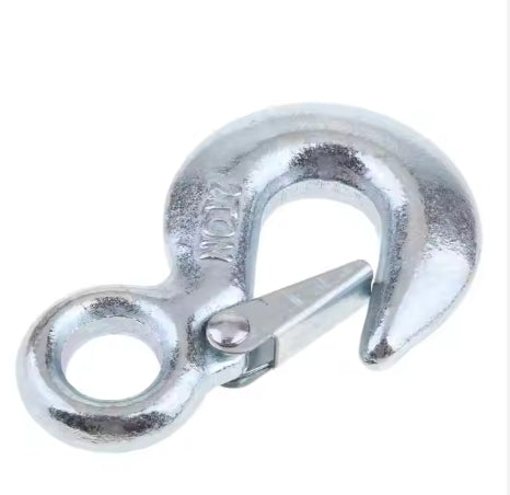 Hot 50mm Forged Zinc Eye Hoist Hook 25mm Industrial Sling Eye Slip Hook