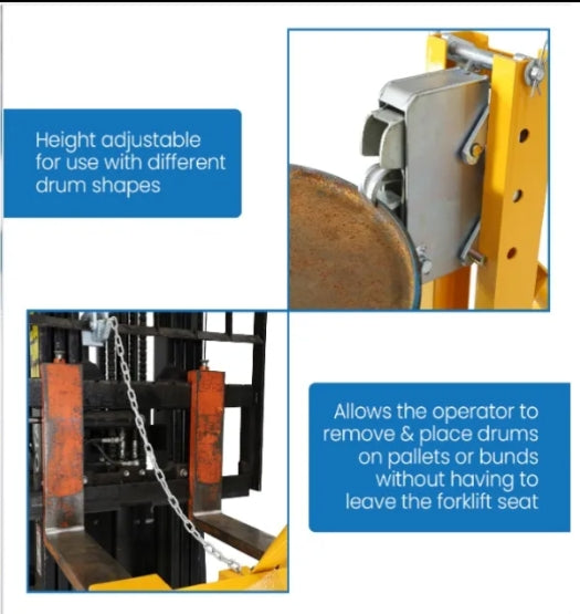 Steel Bucket Clamp with 720kg Capacity Parrot Beak Drum Lifters for Handling Tools