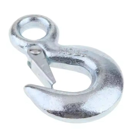 Hot 50mm Forged Zinc Eye Hoist Hook 25mm Industrial Sling Eye Slip Hook