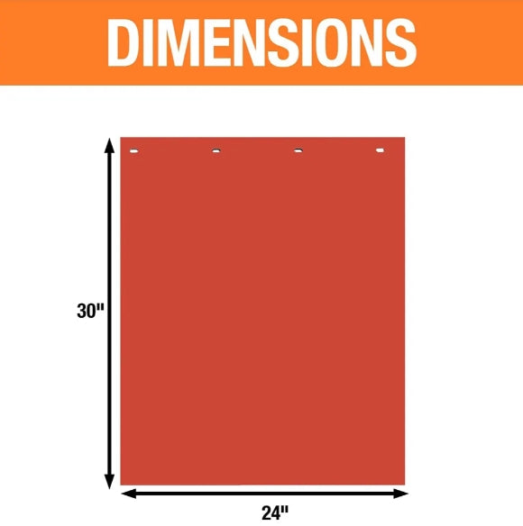 Customize Different Size 24"x30" Red Polymer Heavy Duty Truck Mud Flaps with Logo for Semi Truck Trailer