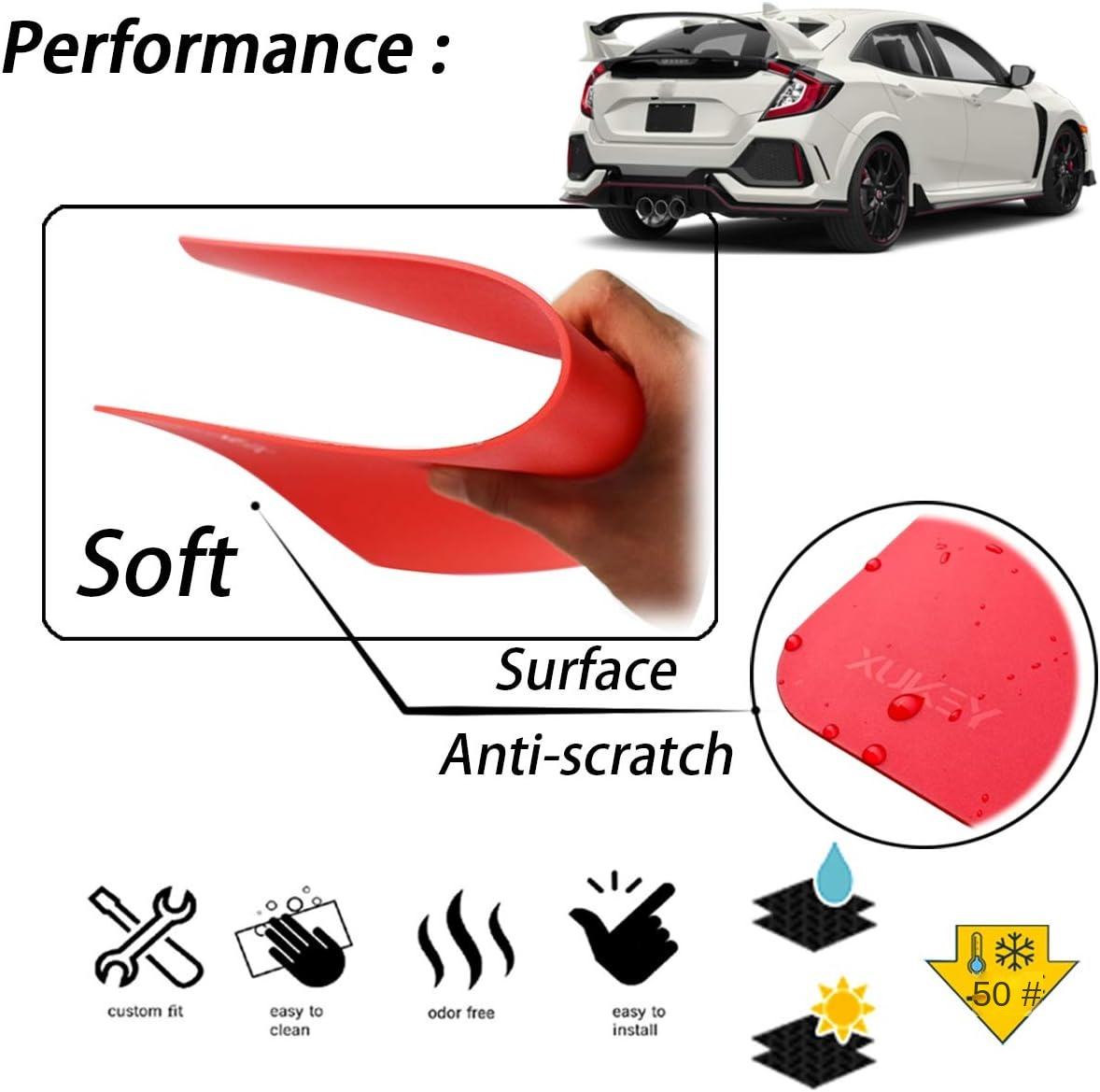 ABS Plastic Racing Car Fenders Flexible Universal Eyebrow Mud Guard with Flares Durable for Racing Vehicles