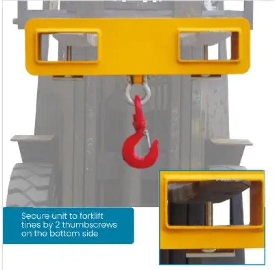 MK Series Stainless Steel Forklift Hook Adjustable Secure Converts for Construction Retail Industries