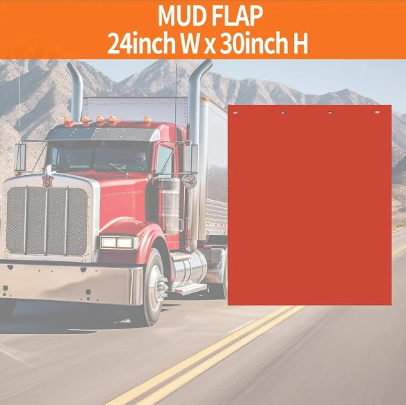 Customize Different Size 24"x30" Red Polymer Heavy Duty Truck Mud Flaps with Logo for Semi Truck Trailer