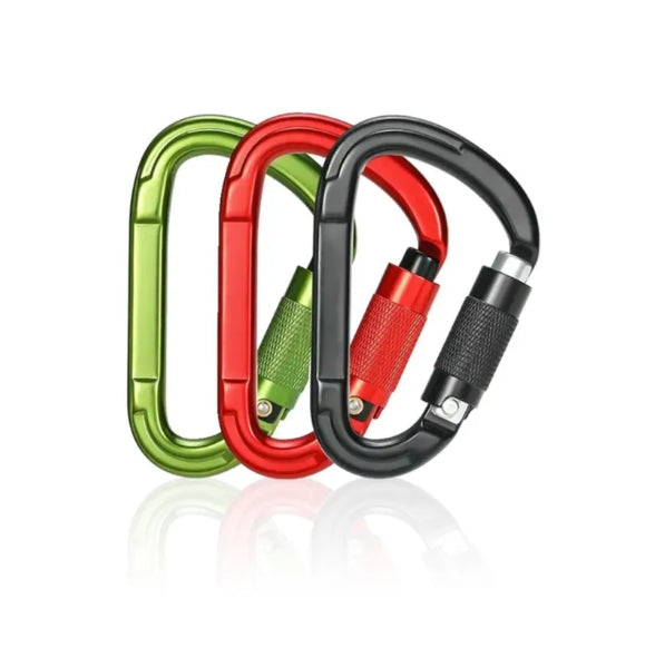 Automatic D type High-strength Aluminum Alloy Rock Climbing Safety Main Lock carabiner