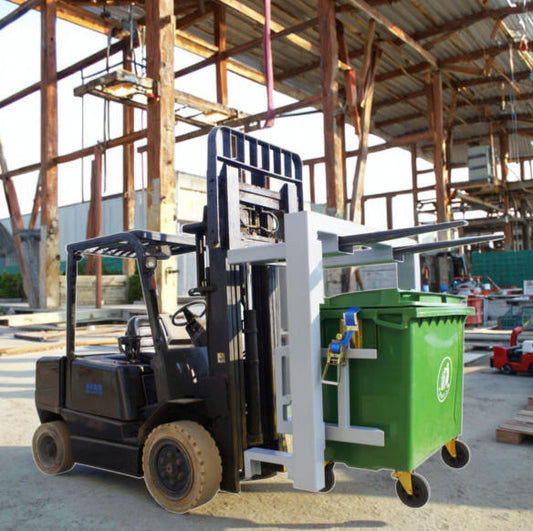 Heavy Duty Forklift Crane 660L & 1100L Capacity New Safe Transport & Emptying of Large Bins