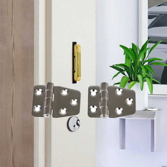 304 Five-Fold Door Button Hinge Building Yacht Boat Hardware for Luggage Packaged in Carton Box