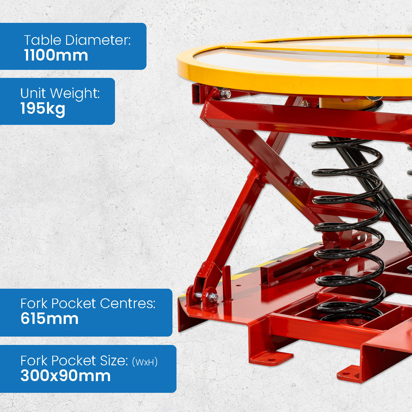 Hot Selling Galvanised Spring Pallet Elevator with Pallet Truck Base