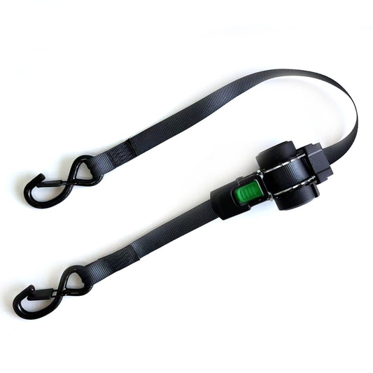 High Quality Customized 1inch 25mm 6FT Automatic Ratchet Strap with S-Hook Double