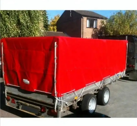 8x5x2, 8x5x3 red color waterproof trailer covers