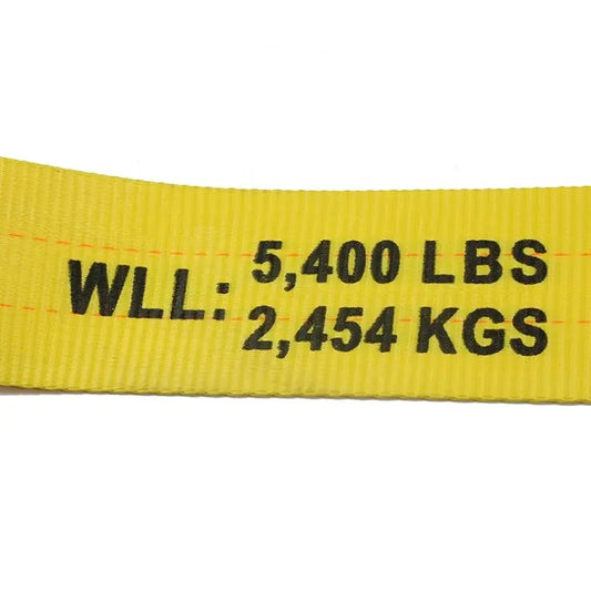 4 Inch US Standard Winch Strap Hot Sale 5400LBS Polyester Winch Trailer Straps