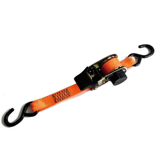 Low Price 1inch 6FT Automatic Orange Ratchet Strap with J-Hook Double