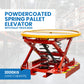 Hot Selling Galvanised Spring Pallet Elevator with Pallet Truck Base