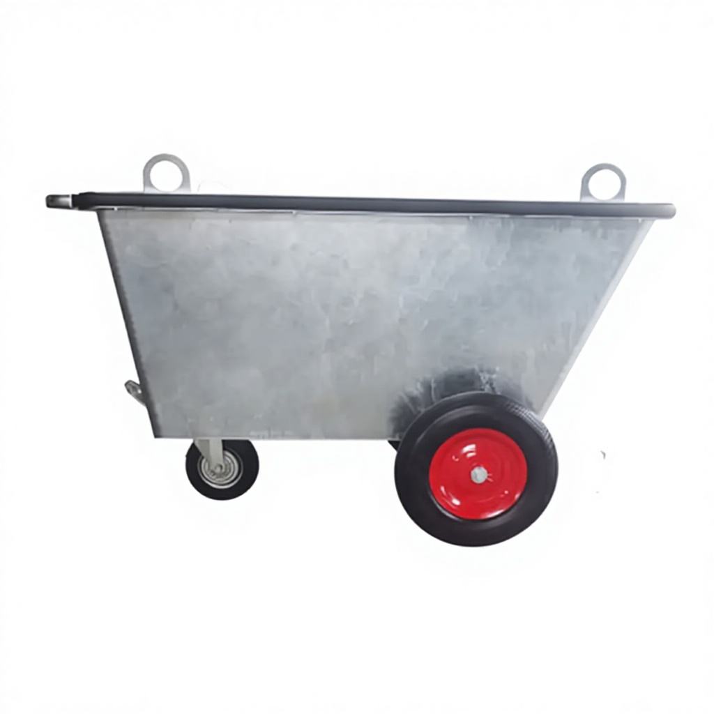 Heavy Duty Work Site Cart 400L 800kg Capacity Industrial Tool & Waste Storage Cart