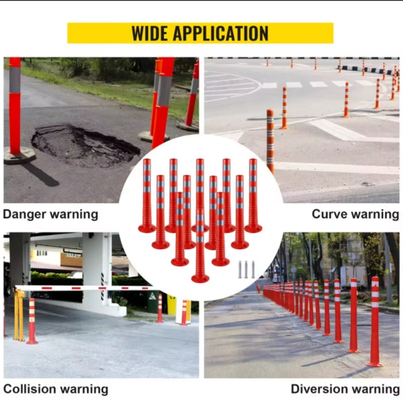 Warning Column Elastic Column Isolation Pile Guardrail Traffic Facility Barricade Cone