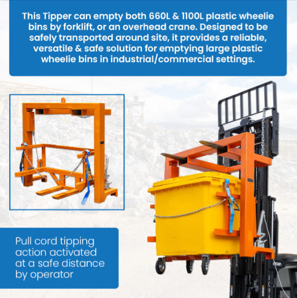 Direct Factory Industrial FWC66 Wheelie Bin 660L/1100L Drum Lifter