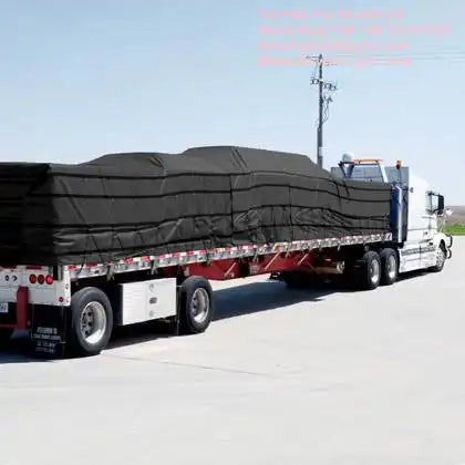 18oz Vinyl Truck PVC Lumber Tarp With Flap Durable Flatbed Tarps