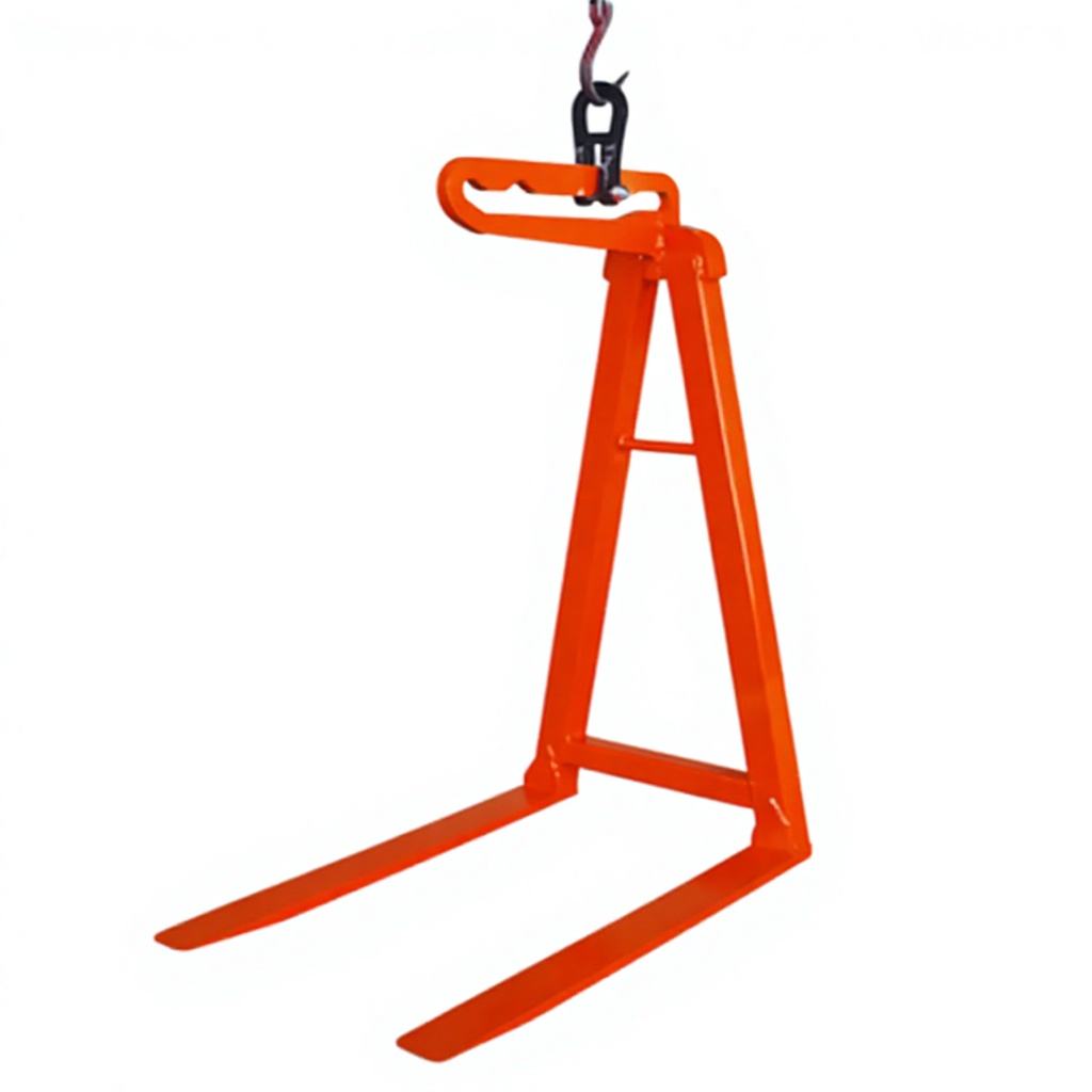 Heavy Duty Forklift Lifting Hook Attachment - Pallet Hoist for Warehouse & Construction Sites