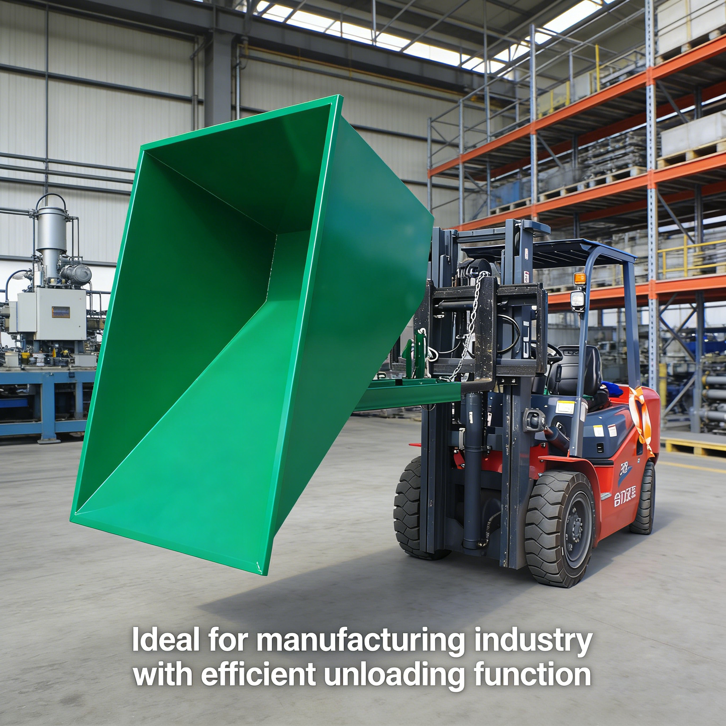 CF-TS Forklift Rollover Tipping Bin - Safe Bulk Material Transport & Unloading Solution