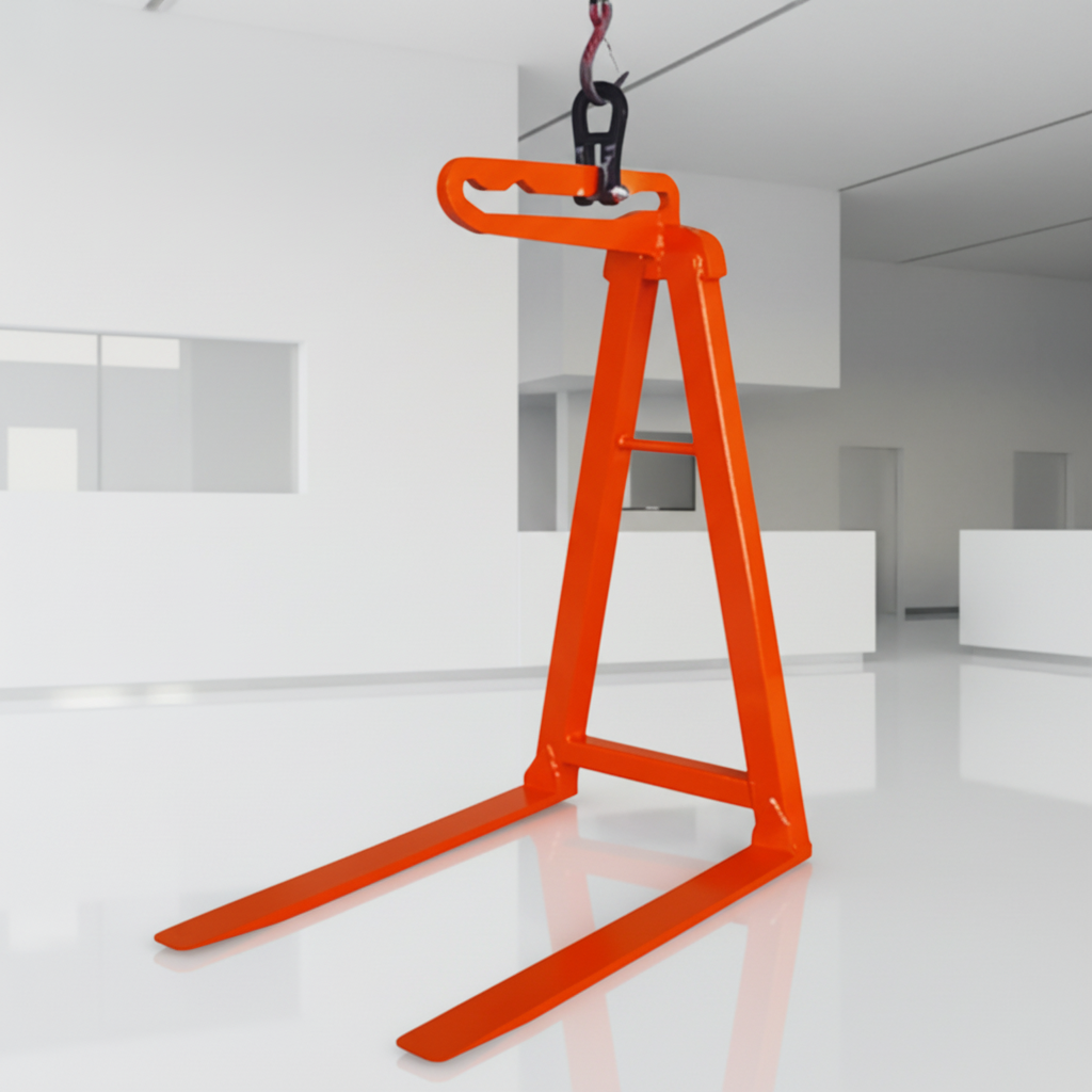 Heavy Duty Forklift Lifting Hook Attachment - Pallet Hoist for Warehouse & Construction Sites