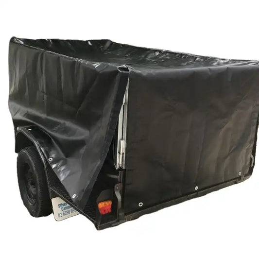 Different Specifications 14OZ 480GSM Trailer Cover Black Waterproof For AU Market Trailer Model