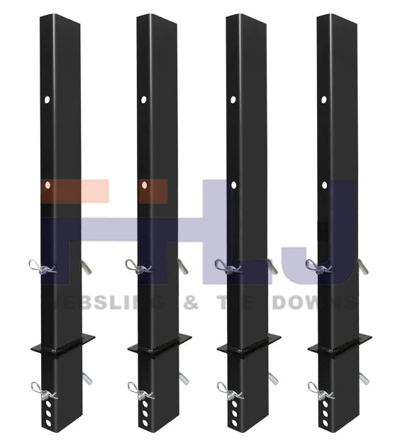 Heavy-Duty Adjustable Pipe Stake C Channel Pipe Stakes for Flatbed Trailer Hauler