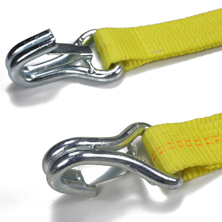 Motorcycle/Car/ Universal Binding Belt Tensioner Yellow Ratchet Strap 10000-Lbs