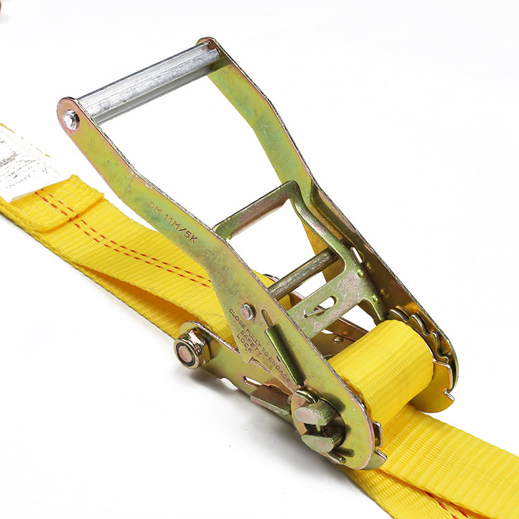 Tightener Double Hook Binding Tractor Tie Down Strap With Chain Extension 2 inch