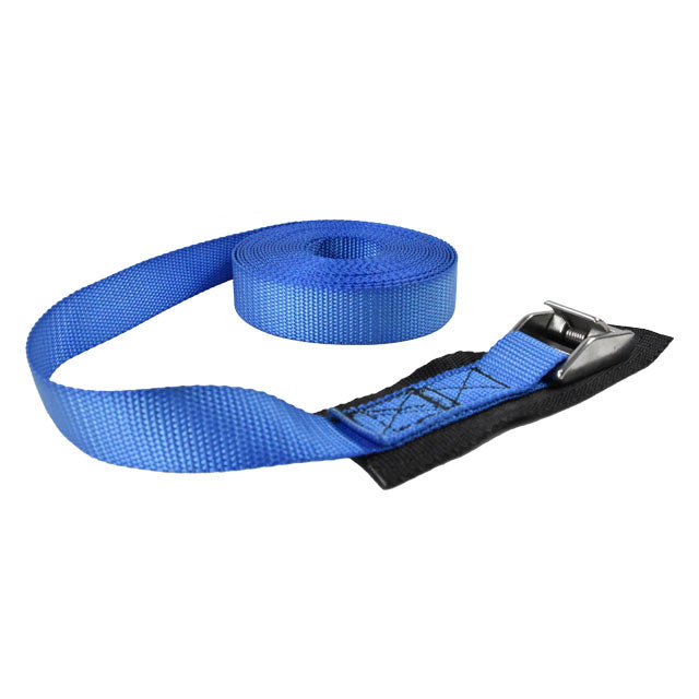 Polyester Blue 25m/1 Inch Cambuckle Ratchet Buckle Strap Endless Rope Ratchet Strap