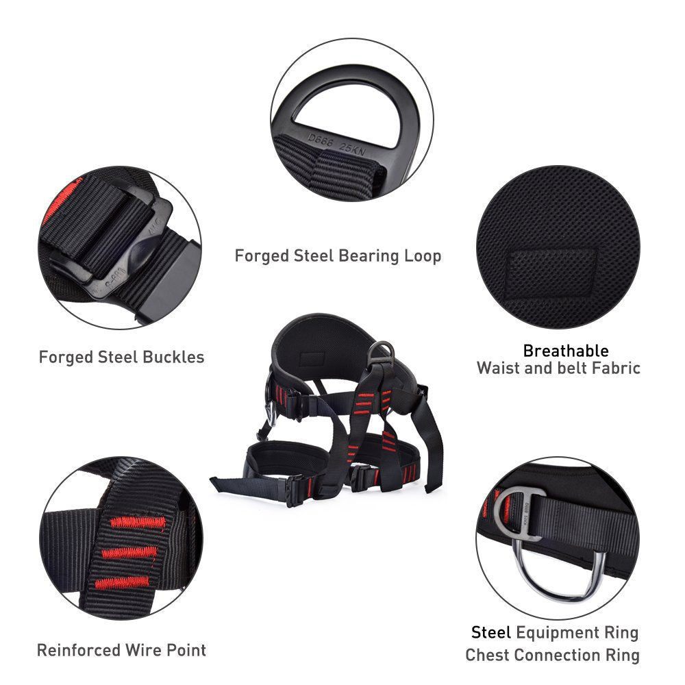 Outdoor  climbing downhill harness for high-altitude work half seat polyester harness