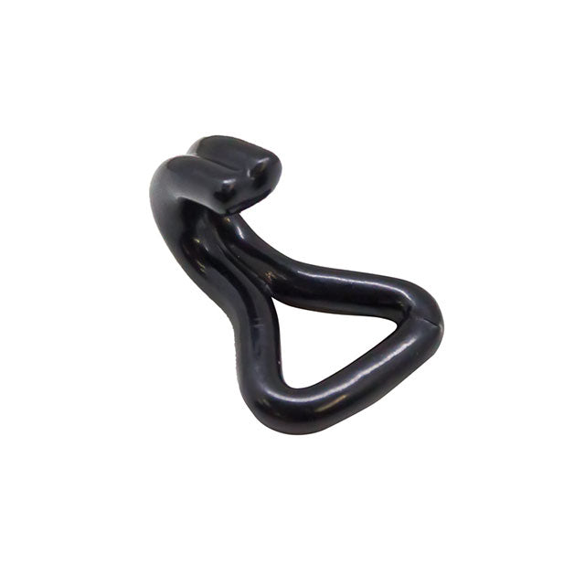 1' Black PVC Coated F Wire Hook (Heavy Duty) Double J Hook