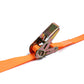 Polyester Orange 800KG 1-inch Ratchet Tie Down Starp with Double J Hook