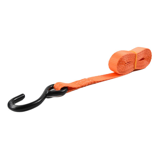 Polyester Orange Cargo Truck Transportation Heavy Duty 1Inch Load Strap With S Hook Ratchet Tie Down