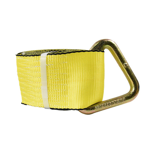 Yellow Winch Straps 4 inch x 27 feet for Trailer/Boat/Semi Trailer with D Rings