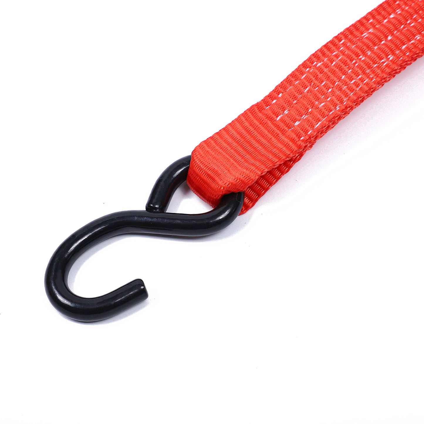 Polyester Red 1.5-inch Cargo Plastic Hand Ratchet Straps with S Hook