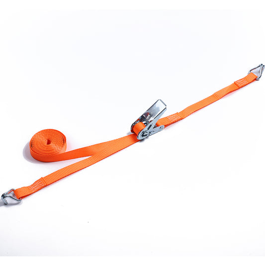Polyester Orange 1-inch Ratchet  Tie Down Starp with Double J Hook