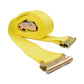 Polyester Yellow 2 Inch x 12 ft Logistic Strap 2500-Lb/3000Lbs With Spring E Fitting