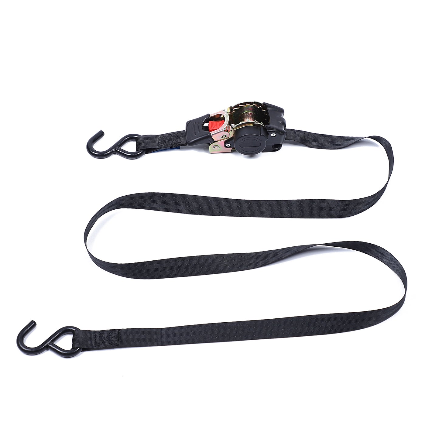 1 Inch 6 Feet AUTO Lashing Strap Retractable Ratchet Tie Down With S Hook