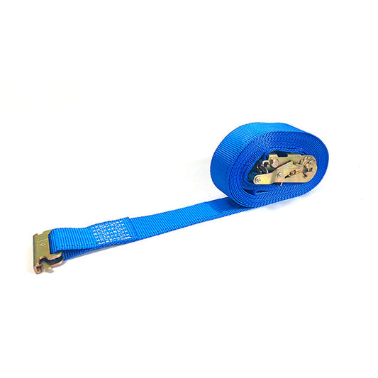 Polyester Blue 2 Inch Logistic Strap 4400Lbs For Truck Trailer Custom Length
