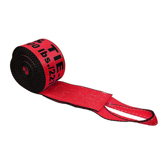 Heavy Duty Blue/Red 2 Inch Winch Strap with sewn eye 10000/15000/18000-lbs