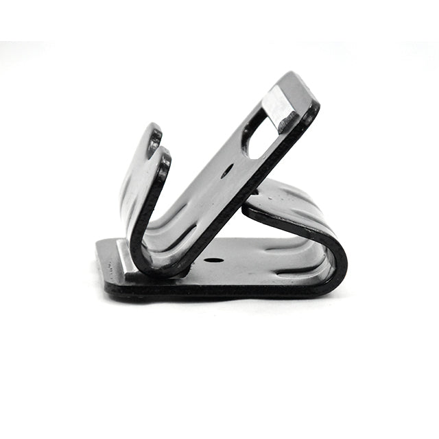 Heavier Duty Black 2' Flat Hook With Defender Keeper 316 Stainless Steel