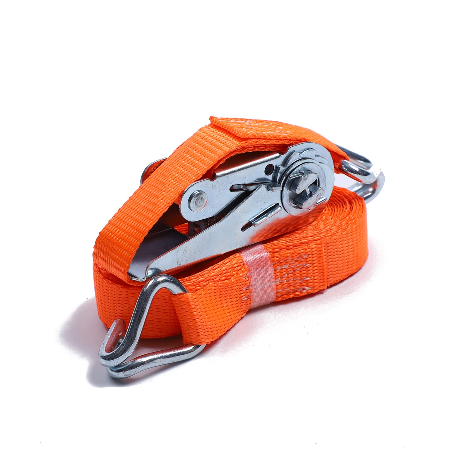 Polyester Orange 1-inch Ratchet  Tie Down Starp with Double J Hook