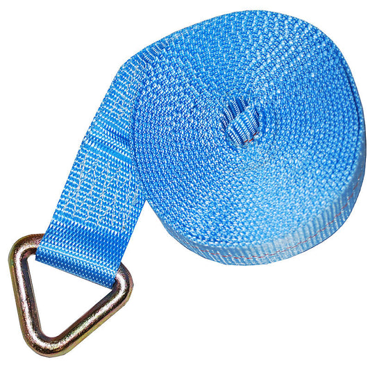 Polyester Yarn Winch strap With Triangular Ring Winch Belt 2 inch x 27 feet