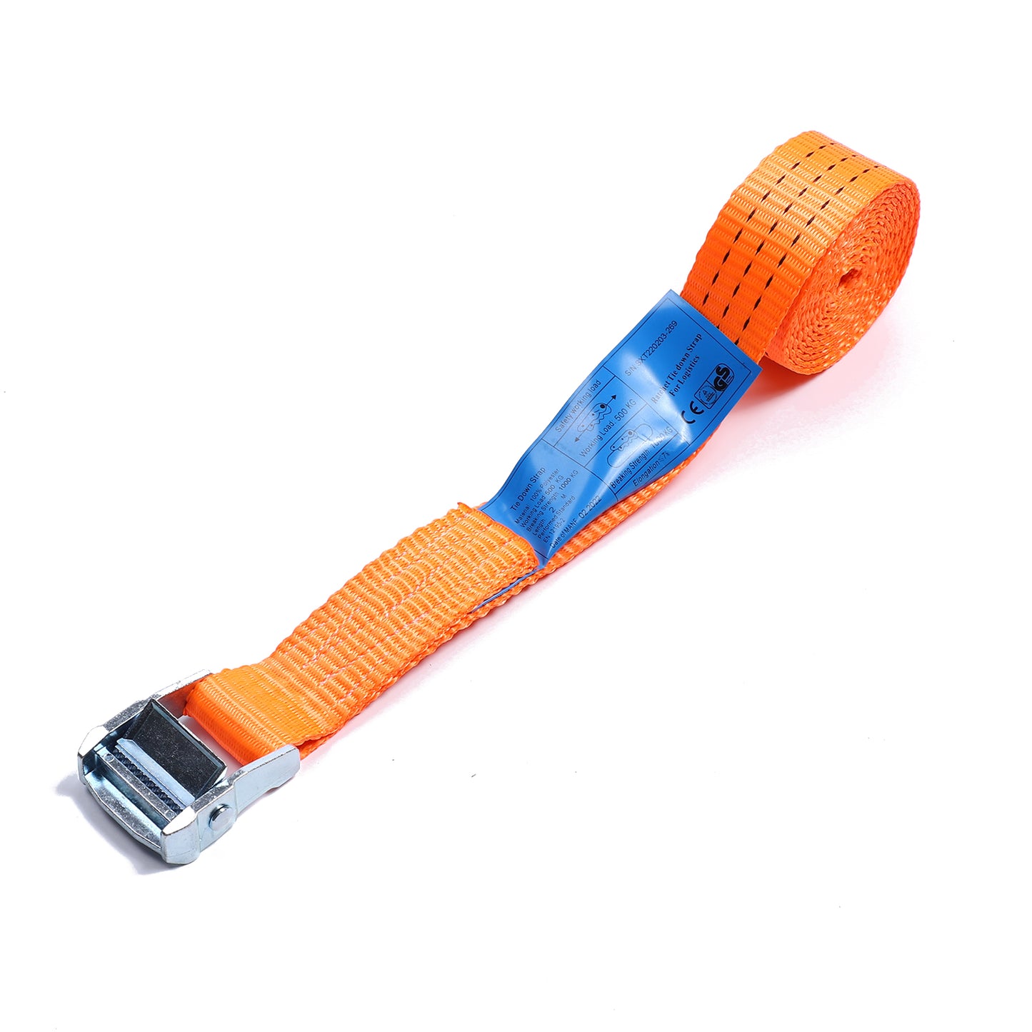 Polyester Orange 38mm 6M Cam Buckle Endless Strap