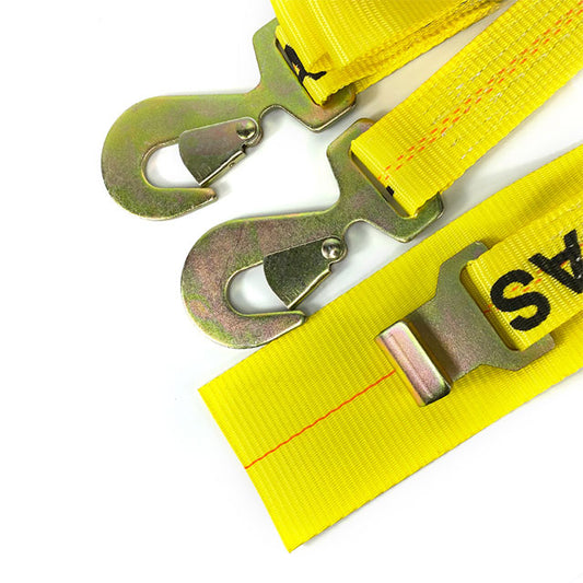 2" X 10' Ratchet Tie Down Straps With Snap Hook Working Load Limit 4400Lbs Snap Hook Straps