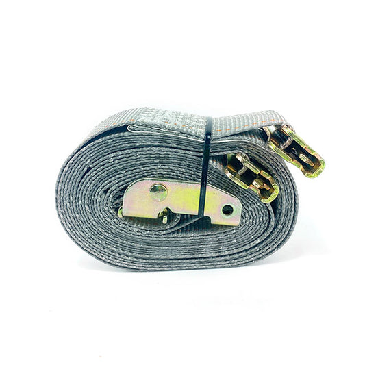 Polyester Grey 2 Inch 50mm 12ft 16ft Ratchet Tie Down Straps E Truck Hook Cargo Lashing Ratchet Tie Down Straps