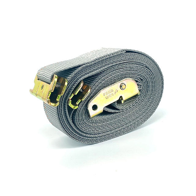 Polyester Grey 2 Inch 50mm 12ft 16ft Ratchet Tie Down Straps E Truck Hook Cargo Lashing Ratchet Tie Down Straps